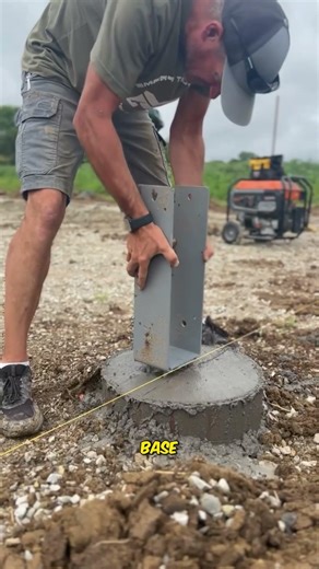 Foundation built with steel columns