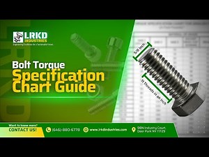 Bolt Torque Specification Chart Guide