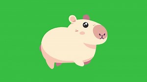 Download Capybara Running Energetically in Looping Animation for free