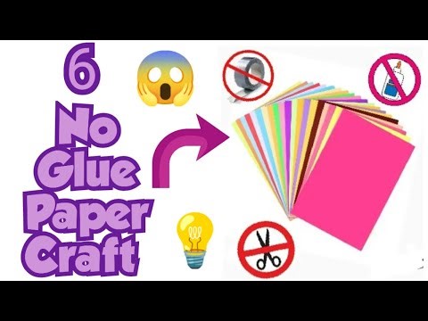 6 Easy No Glue Paper Craft🤩/How to make paper craft without glue/Paper Craft Idea😱#diy #video #viral