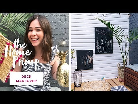 Gorgeous Modern Deck Makeover Under $300 | Outdoor Decorating Ideas | The Home Primp
