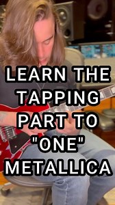 Learn the two hand tapping part to the guitar solo to One by Metallica with this slowed down guitar lesson tutorial #guitar #guitarist #guitarplayer #guitarlessons #guitartok | LVL UP GTR