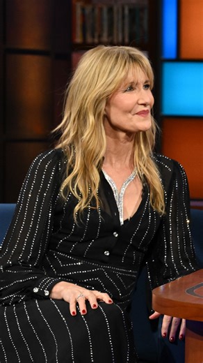 Laura Dern and Stephen are basically in-laws! #Colbert #LauraDern | The Late Show with Stephen Colbert
