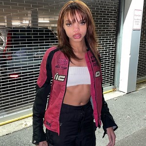 Pink Icon biker jacket