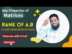 LEC 12 Rank of product of two matrices cannot exceed the rank of either matrix, rank(AB) Results
