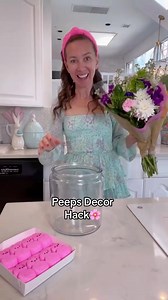 PEEPS FLOWER DECOR HACK! Save this adorable idea!! | At Home With Shannon