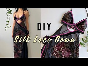 DIY Silk Lace Prom Dress/ Evening Gown