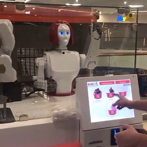 Intelligent Full Automatic Ice Cream Vending Machine Robot Ice Cream Vending Kiosk for Sales