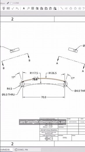 🆕 Arc Length Dimension for Drawings