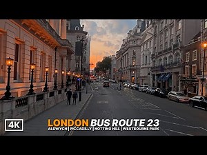 London Bus Ride from the Heart of the City to West London Charm | London Bus Route 23 POV in 4K HDR