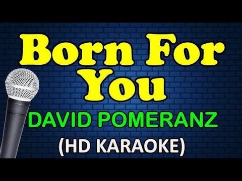 BORN FOR YOU karaoke by DAVID POMERANZ