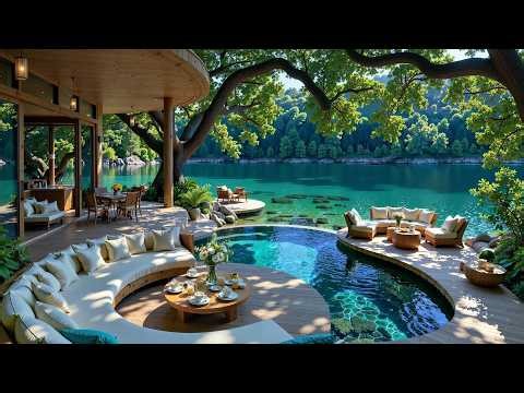 Forest Lakeside Jazz Music - Calm Lounge Jazz Ambience & Gentle Nature Sounds For Relax, Work, Study