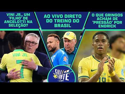 TREINO DA SELEÇÃO BRASILEIRA AO VIVO, RELAÇÃO DE VINI JR. COM ANCELOTTI E MAIS | FALA A FONTE