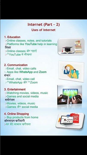 Internet ke uses kya hain? 🌐 | Uses of Internet Explained 🔥#basiccomputer #internetfriends #internet