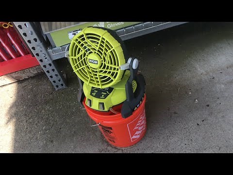 (REVIEW) ryobi bucket top “misting fan”