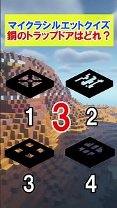 【マイクラシルエットクイズ】銅のトラップドアはどれ？#minecraft #shorts