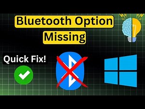 Bluetooth Option Missing in Windows 11 | Easy Fix!