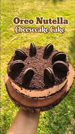 Oreo Nutella Cheesecake No-Bake, Super Creamy & Irresistibly Delicious! #nutellacake #oreocake