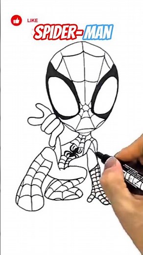 How to Draw Spider-Man | Easy Chibi Drawing #drawingforkids