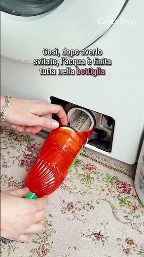 Il trucco per svuotare il filtro della lavatrice senza problemi 😁