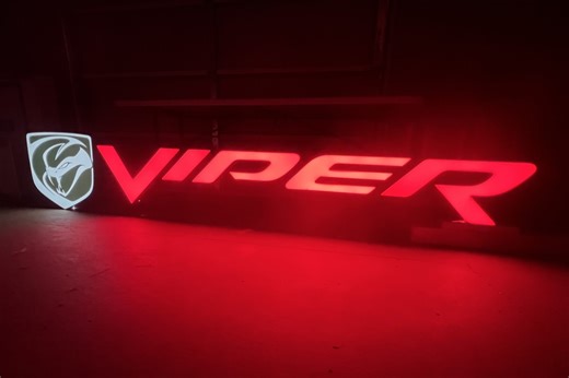 No Reserve: Illuminated Dodge Viper Sign