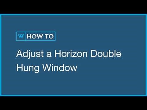 Adjust a Wideline Double Hung Window
