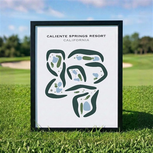 Caliente Springs Resort, CA | Golf Course Map, Golf Map, Golfer Gift for Him, Scorecard Layout, Golfer Boyfriend Gift, Art Print Decor - Etsy