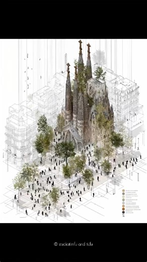 Living Sketches reimagines the interior logic of Antoni Gaudí through animated simulations that translate hand-drawn intuition into spatial movement. Developed by @studiotimfu and @ti.fu, the project visualizes Gaudí’s organic geometries as evolving lines and surfaces, where structure, ornament, and space emerge from the same continuous gesture. Rather than reproducing specific buildings, the simulation operates as a generative study of Gaudí’s interior principles—fluid transitions, ruled surfac