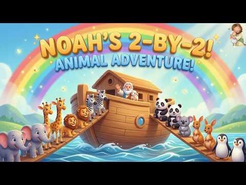 The Great Flood 🌧️ | Noah’s Ark Bible Story for Kids | Genesis