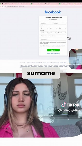 Creating a Facebook Account with Blackbox AI