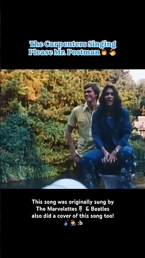 The Carpenters Singing "Please Mr. Postman"🚣‍♀️🚣‍♂️🌳 ~ 🎬MV Filmed in the Disneyland🏰