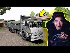 truk fuso the great tronton kesulitan parkir di gang sempit - ets2