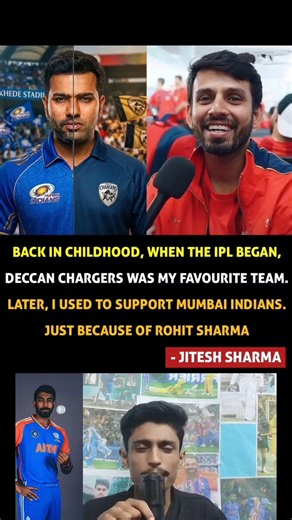Jitesh Sharma Reveals He Is A Rohit Sharma Fan!#klrahul#ipl#cricket#rohitsharma#shorts#ipl2026