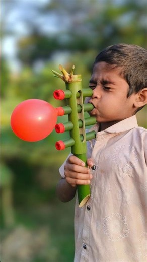 very interesting design bamboo & balloon toy #art #diy