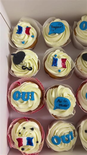 French Cupcakes✨🇫🇷#cupcakes #foryoupagе #school #frenchclass #birthday