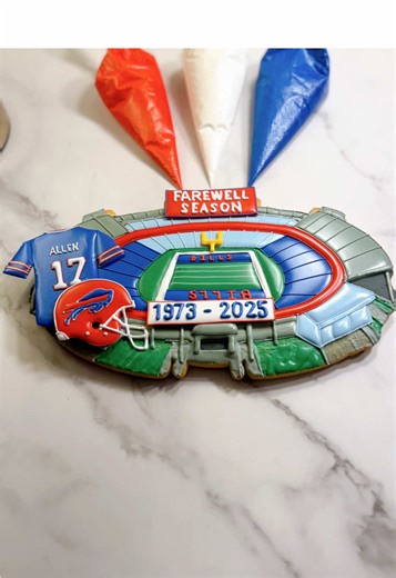 Before the upgrades and the name changes, it was the Ralph. Loud. Windy. Unapologetic. Growing up with a dad who was a season ticket holder meant Sundays were a lifestyle. Tailgates that felt like block parties. Snow games that became legends. Learning that loyalty looks like showing up early, staying late, and believing no matter the record. This stadium cookie is a love letter in icing. To concrete seats and freezing temps. To a fan base that turns weather into personality and losses into insi