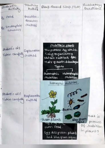 Biological Science Lesson Plan ( Nutrition in plants )