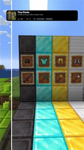 Tiny Pixels: Best Clean 8x8 Minecraft Texture Pack #minecraft #texturepack #shorts #resourcepacks
