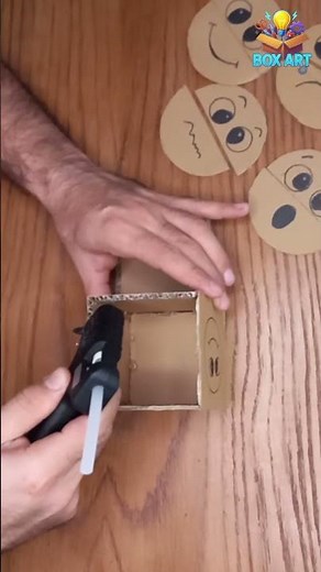 Watch them play with the cardboard game I built😍 Who will win?🏆 #DIYKidsFun#CardboardPlay #FamilyFun