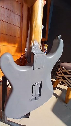 A Budget-Friendly Way to Repaint a Guitar Without Removing the Pickguard #guitar