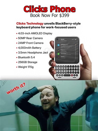 Clicks Keyboard Phone: A Modern Take on BlackBerry