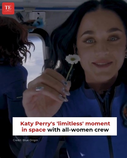 1.4M views · 7.9K reactions | Pop star #KatyPerry and five other women fly to space on all-women flight — watch their 'weightless' experience The team soared into space aboard a Blue Origin mission, becoming the first all-female crew to do so in over 60 years. | ETimes | Facebook