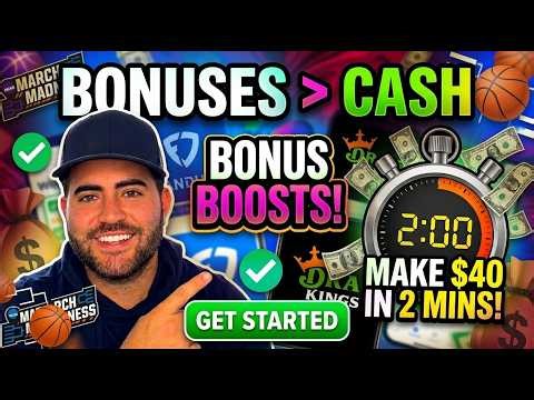 FASTEST March Madness Bonus Strategy | $40 in 2 Mins