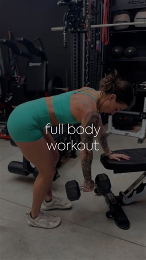 Brittney Blanco | Online Fitness Coach on Instagram: "📥Comment “4 DAY” for my FREE 4-day workout plan. Full body dumbbell workout for busy women All you need is a pair of dumbbells: → 10 Goblet Squats → 10 Romanian Deadlifts → 10 Chest Presses → 10 Reverse Lunges (each leg) → 10 Shoulder Presses → 10 Single Arm Rows (each side) → 10 Bicycle Crunches Do this circuit 3 times through. Rest 90 seconds between rounds. This hits every major muscle group, builds functional strength, and takes 30 minut