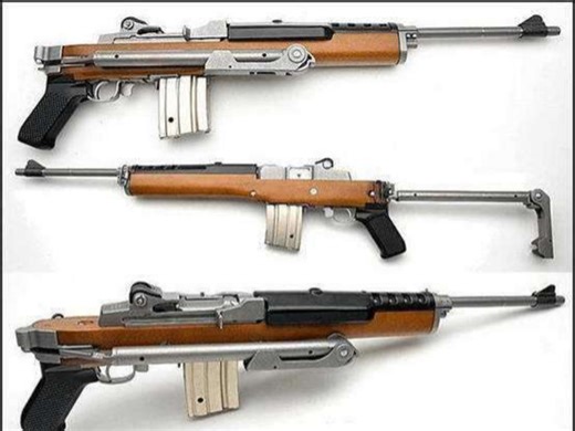美国Ruger公司出品：Mini-14型5.56毫米口径轻型步枪（折叠枪托型）外观展示和实弹射击