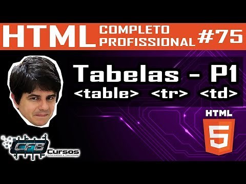 Como criar tabelas em HTML P1 (table, tr, td) - Curso de HTML Completo e Profissional #75