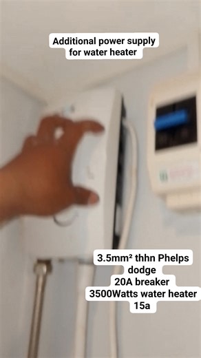 9.8K views · 95 reactions | additional power supply for water heater Water heater installation Water heater 3500w wire 3.5mm² brand / Phelps dodge breaker 20A #fbreelsfypシ゚viralfbreelsfypシ゚viral #followersreelsfypシ゚viralシfypシ゚viralシalシ #flowersfollowrs | EDO tv | Facebook