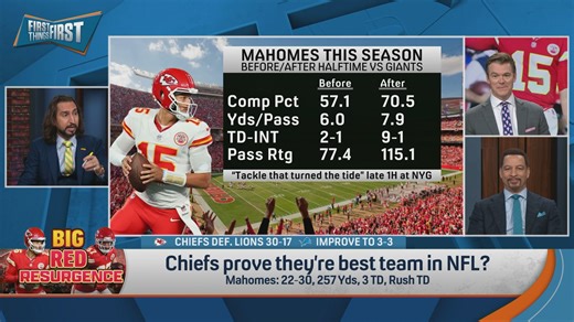 Nick Wright broke down the stats before and after the tackle that turned the tide, “T.T.T.T.T.T.” for short. The takeaway: the Chiefs are back. | First Things First on FS1
