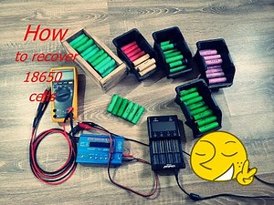 How to recover 18650 Li-ion cells from dead batteries