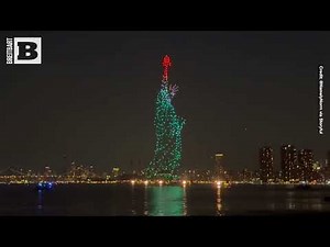 Drones Form Spectacular Display of Statue of Liberty During Macy's July Fourth Show in NYC